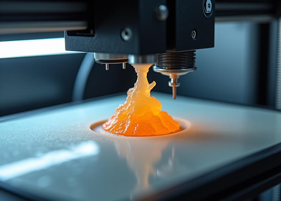 Impresora 3D de resina produciendo props de alta definición
