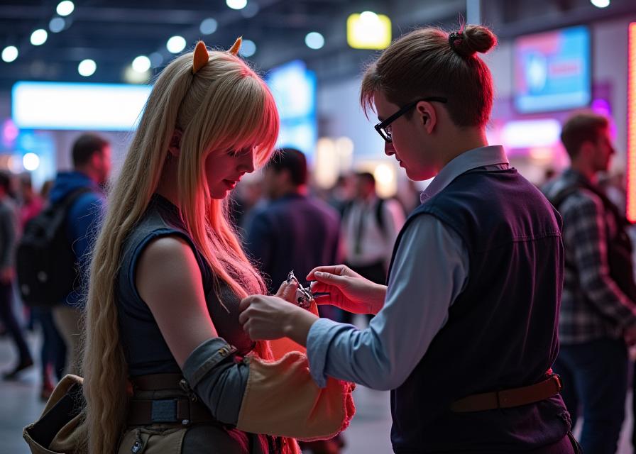 Soporte técnico en convención de cosplay
